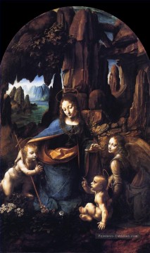 Léonard de Vinci œuvres - La Vierge des Roches 1491 Léonard de Vinci